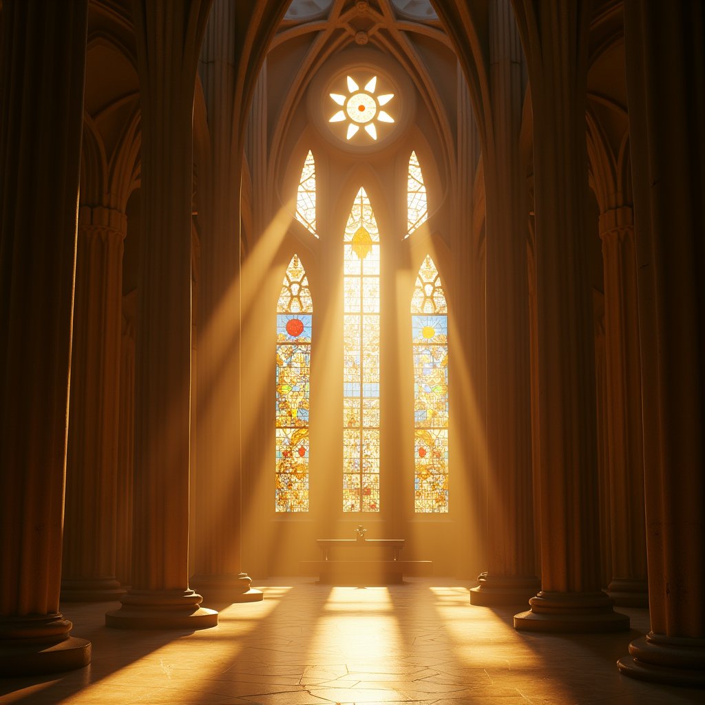 Sacred Forest of Light - Travel AI stock