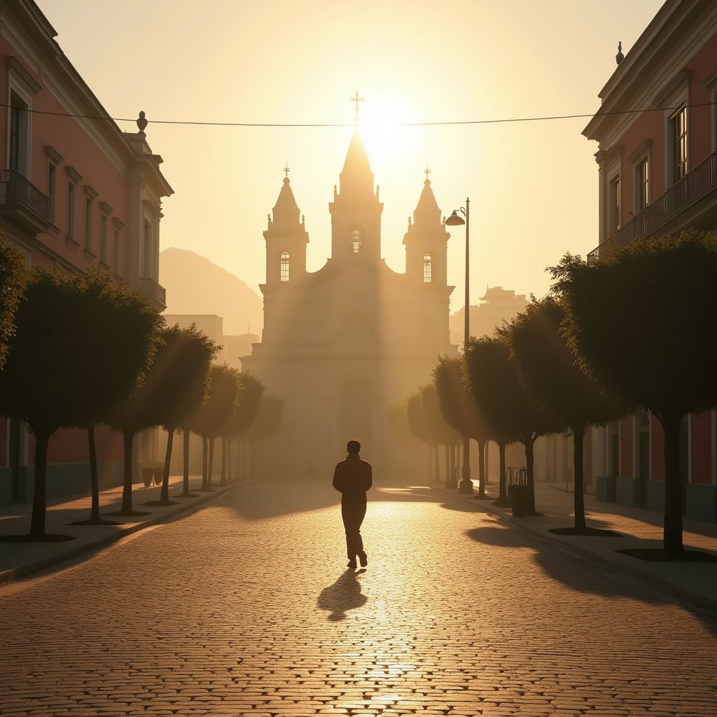 Dawn Over the Zócalo - Travel AI stock