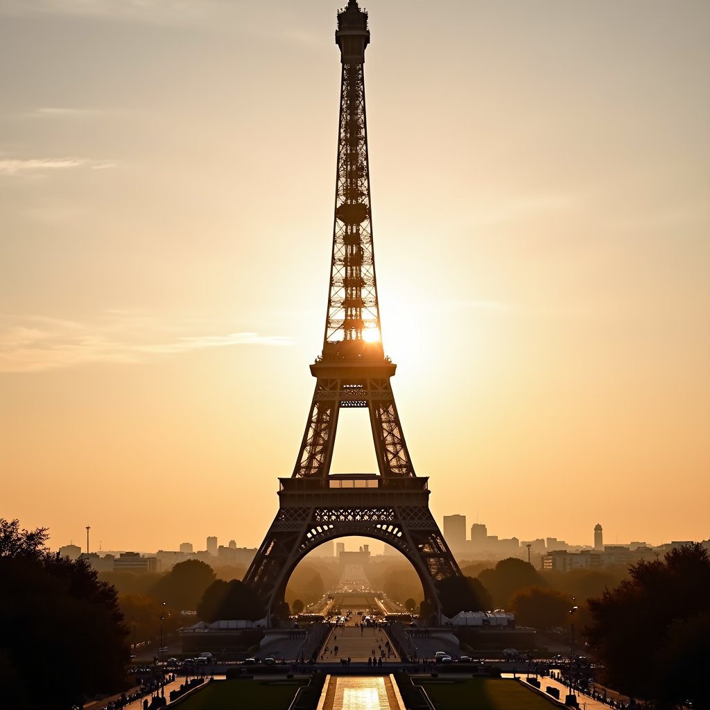 Golden Parisian Serenade - Travel AI stock