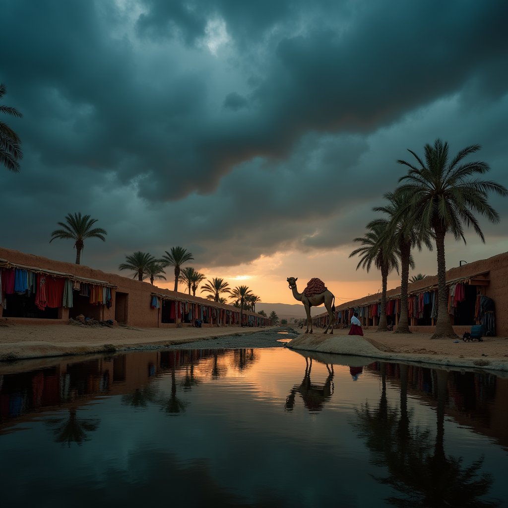 Golden Light on the Oasis Market