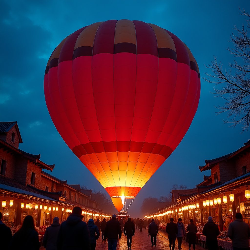 Crimson Canopy at Blue Hour