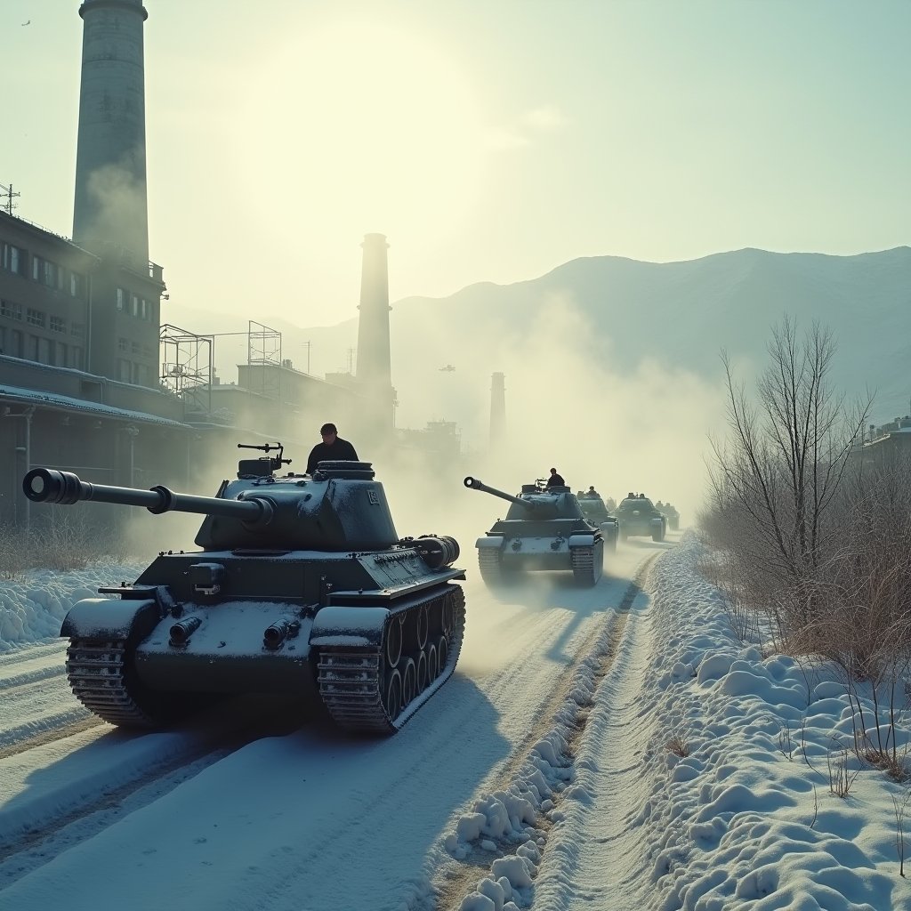 Steel Blizzard at Stalingrad - War & Military AI stock