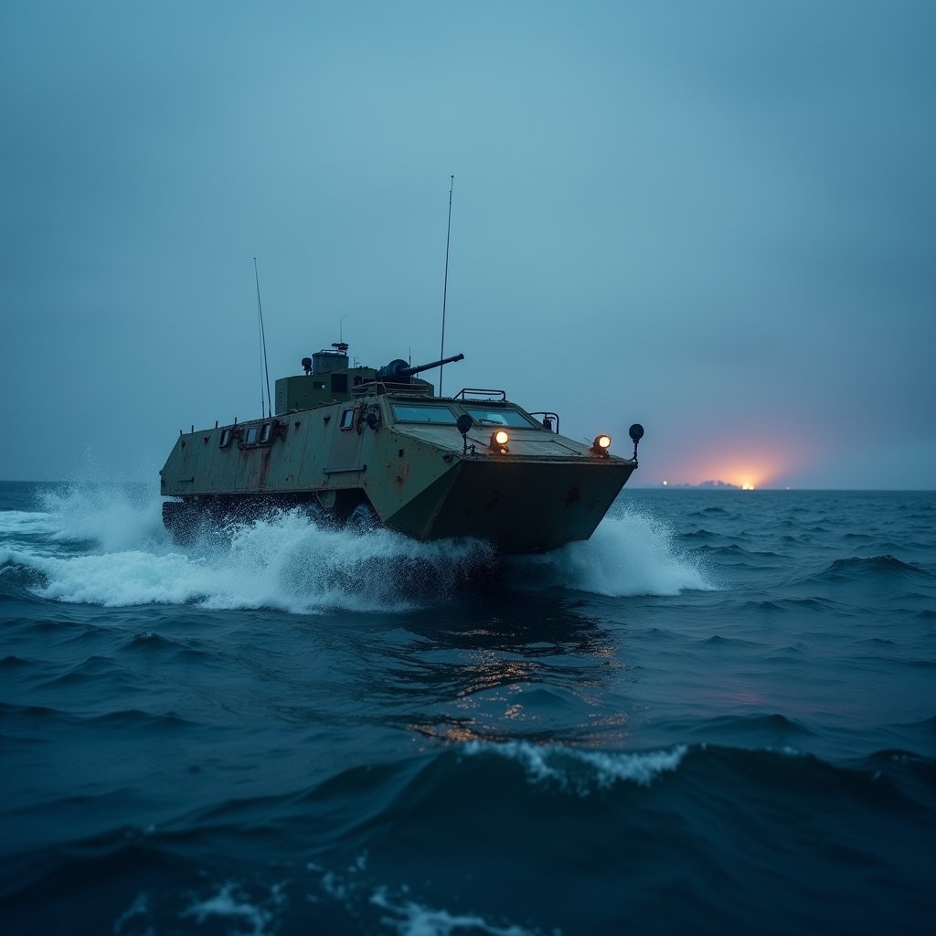 Amphibian Breaches the Cold Surf - War & Military AI stock