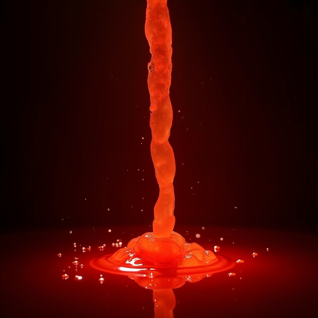 Golden Ruby Cascade - Water & Liquid AI stock