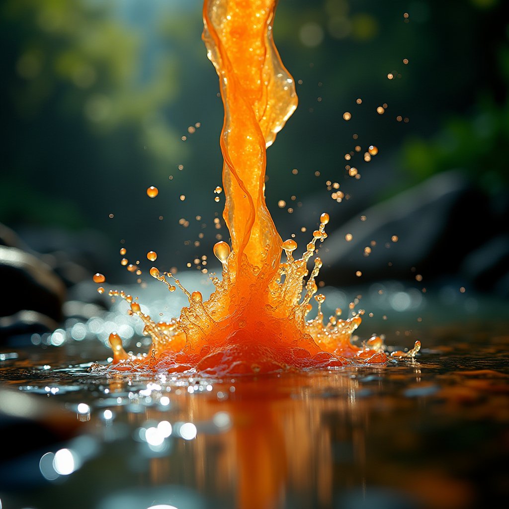 Gold Thread Through Green Deep - Water & Liquid AI stock
