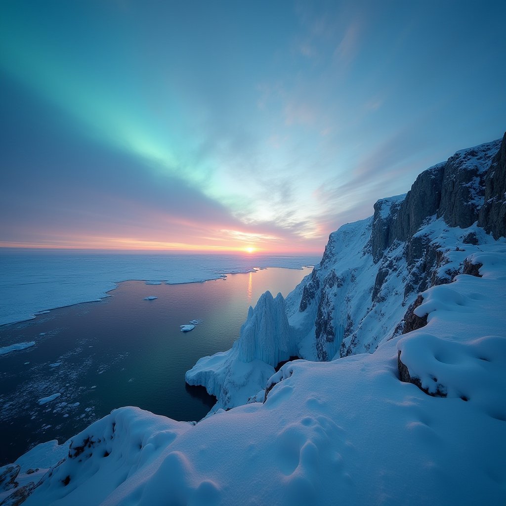 Arctic Sky's Iridescent Dance - Weather AI stock