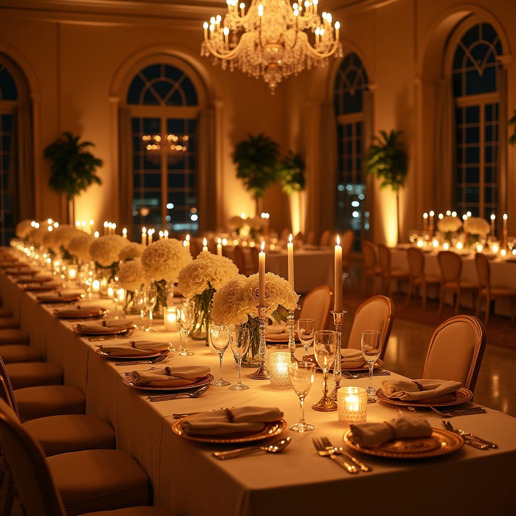 Gilded Night of Splendor - Wedding & Events AI stock