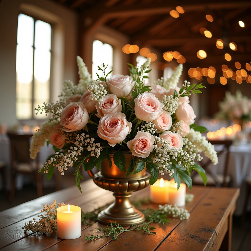 Candlelit Blossom Serenade - Wedding & Events AI stock