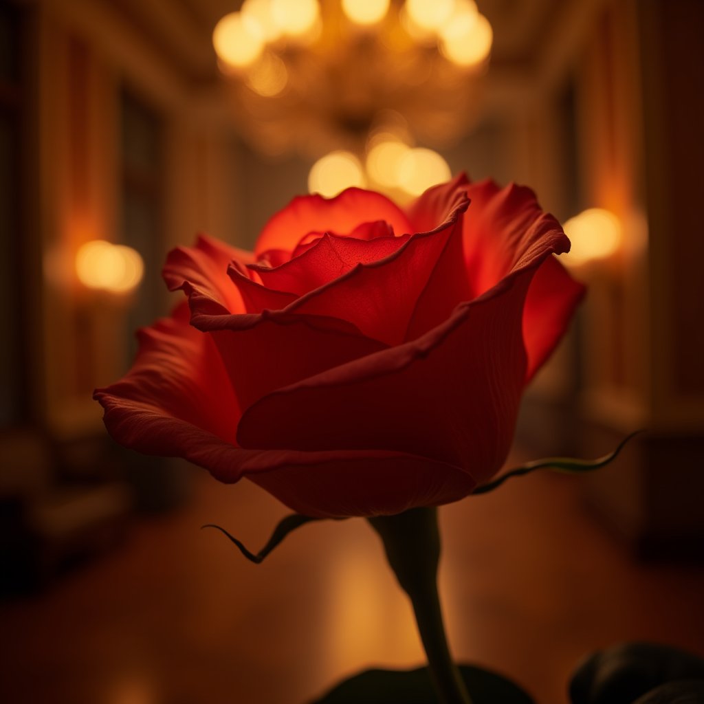 Crimson Veins in Candlelight - Wedding & Events AI stock