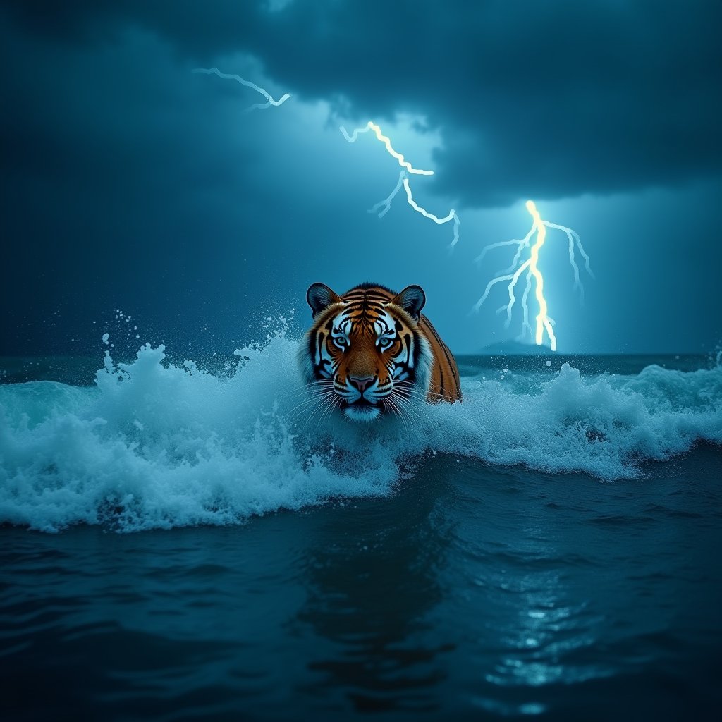 Tiger of the Stormy Sea - Wild AI stock
