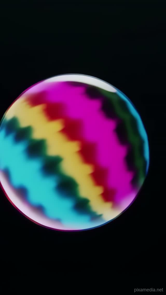 Rainbow Sphere in Void - Abstract AI stock