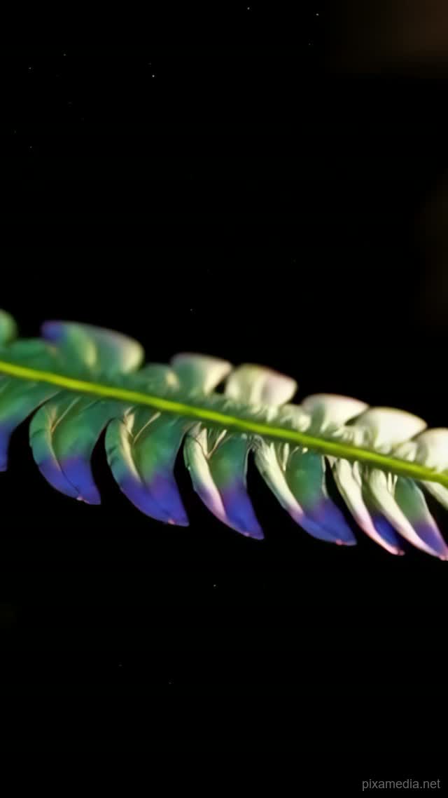 Iridescent Feather in Void - Abstract AI stock
