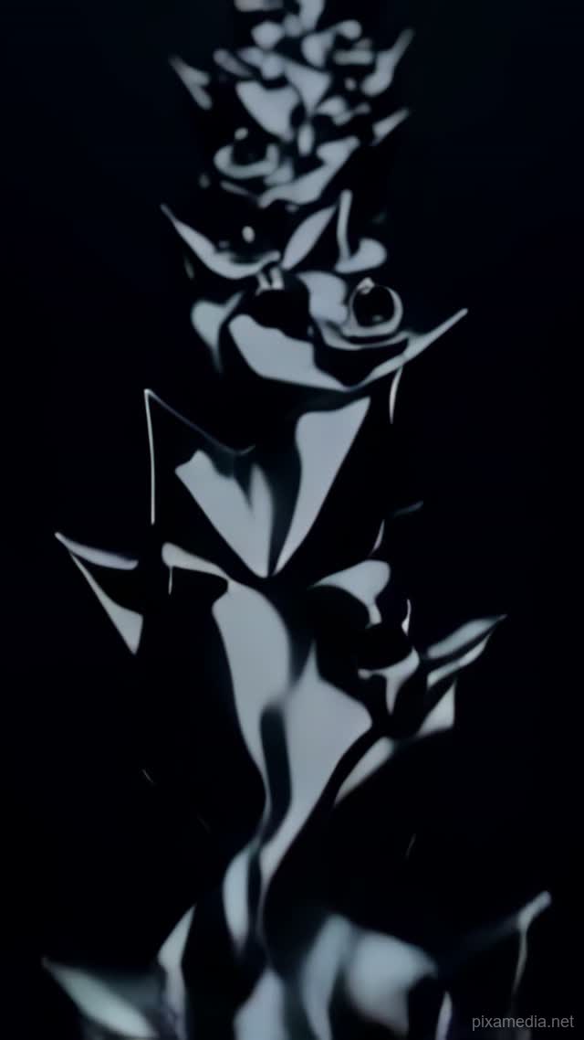 Ferrofluid Spikes in Void - Abstract AI stock