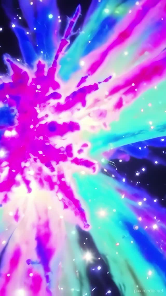 Quark Bloom in Magenta - Abstract AI stock