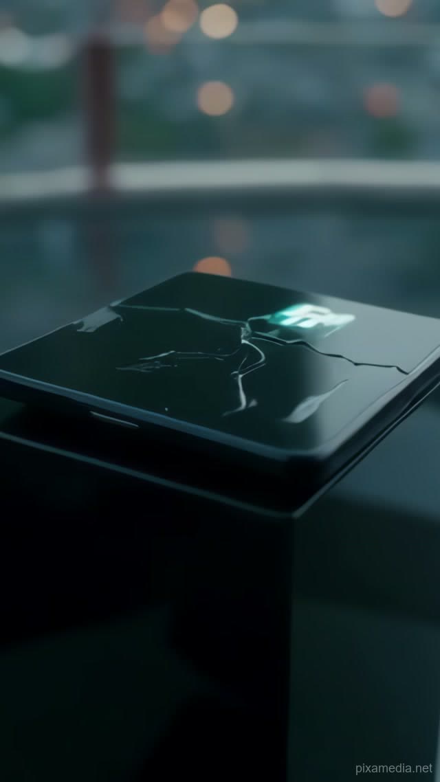 Cracked Glass Pixel Glow - Advertising AI stock