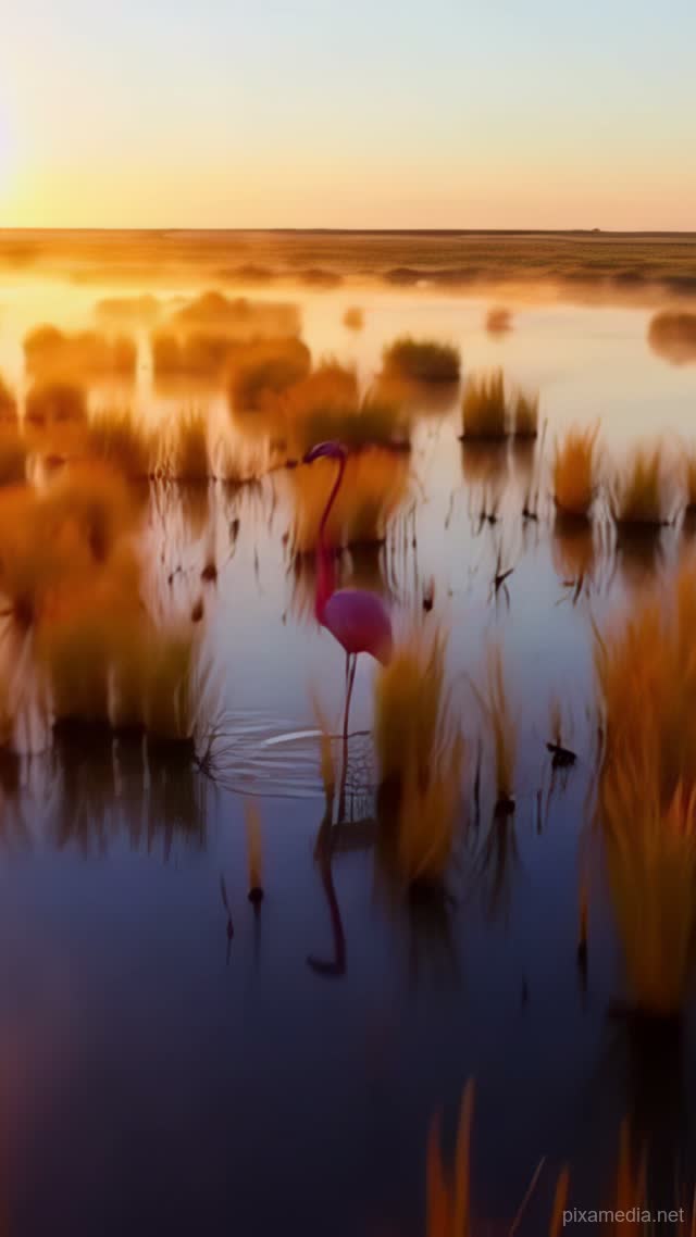 Dawn of the Flamingo - Animal AI stock