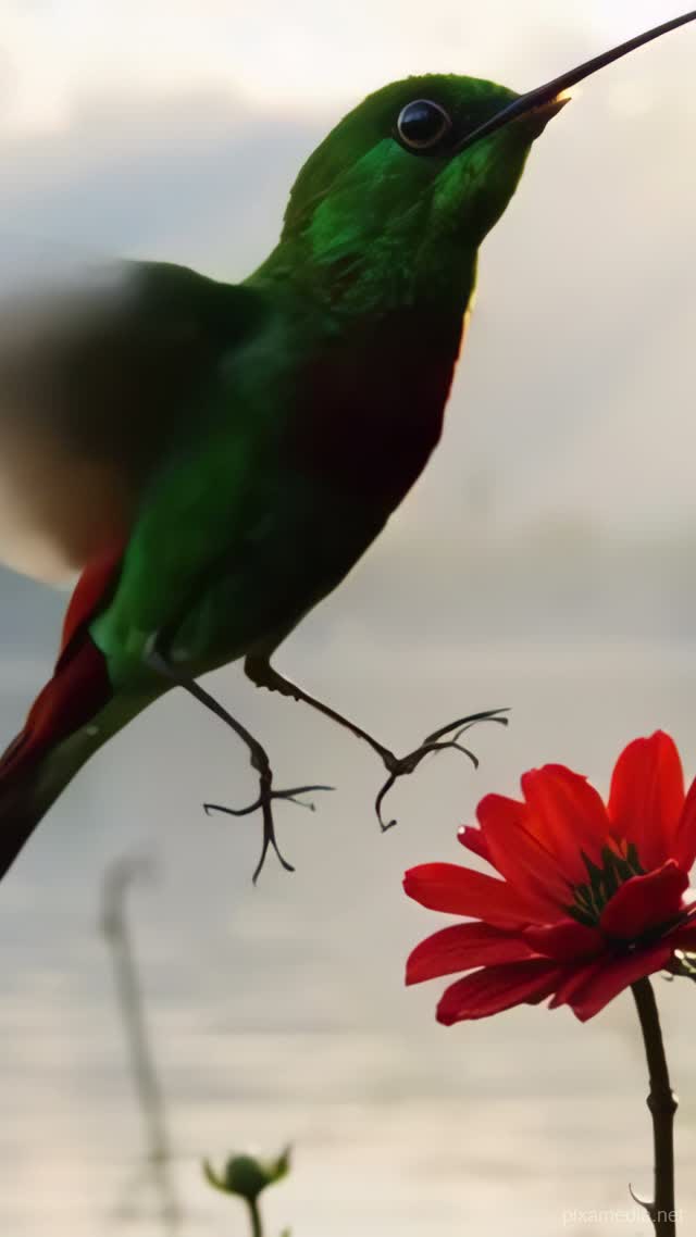 Tongue Meets Nectar At Dawn - Animal AI stock