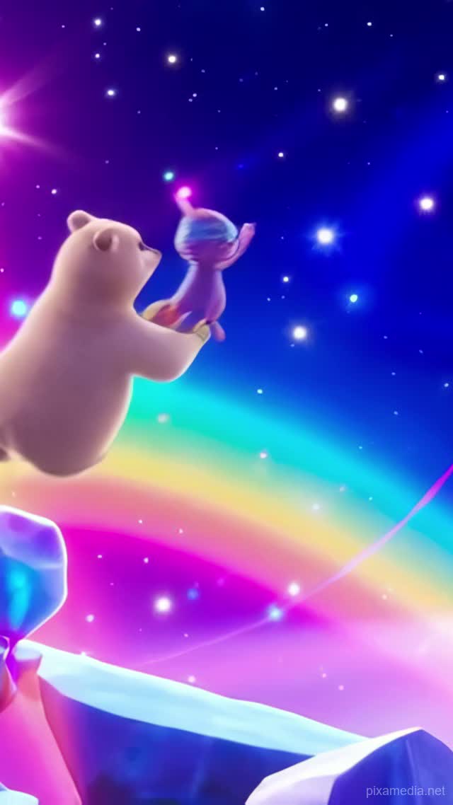 Celestial Dance of Spirits - Animation AI stock