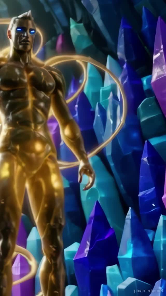 Crystal Deity's Awakening - Animation AI stock