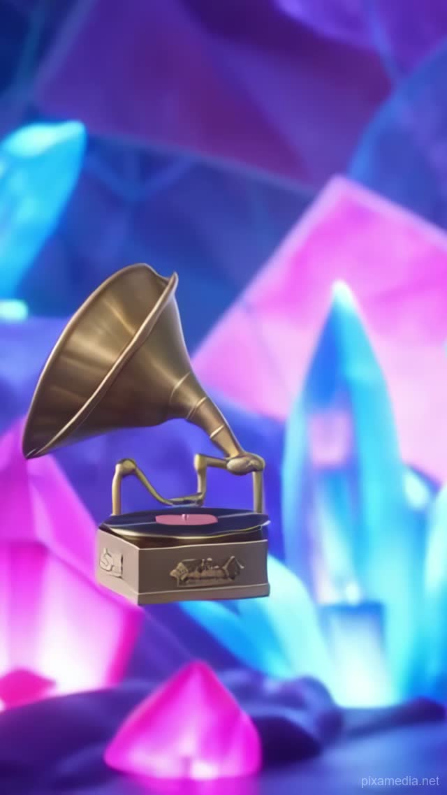 Crystal Cavern Gramophone Echoes - Animation AI stock