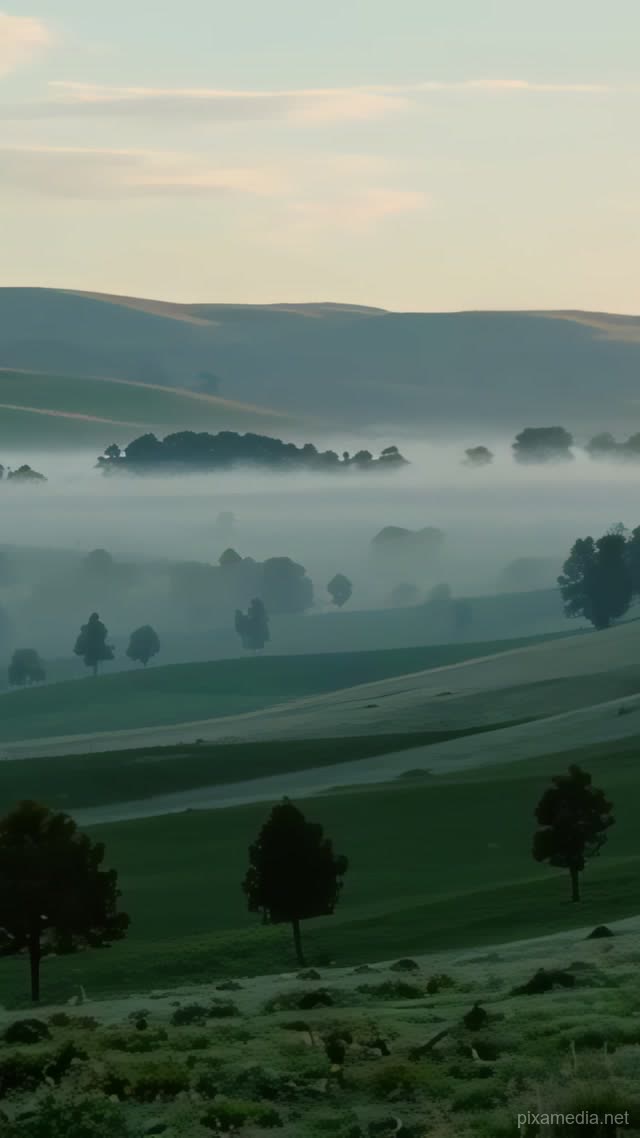 Mist Over Sleeping Hills - ASMR AI stock