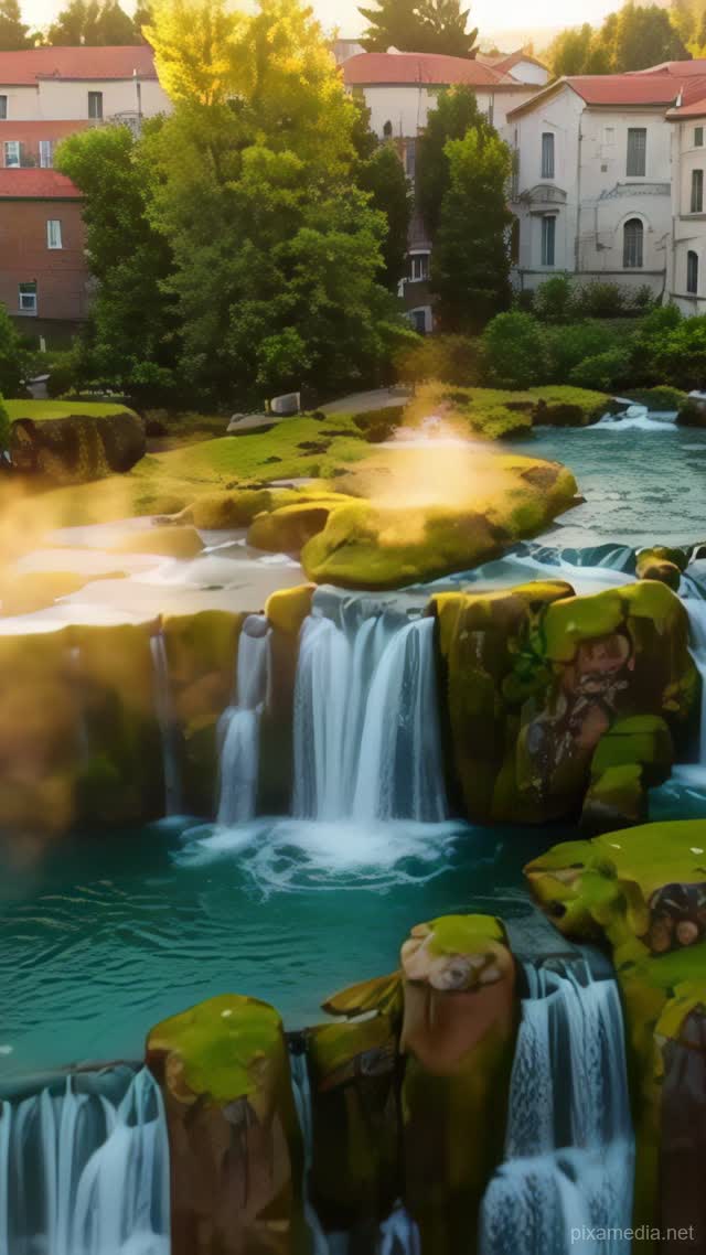 Emerald Cascades of Plitvice - Balkans AI stock