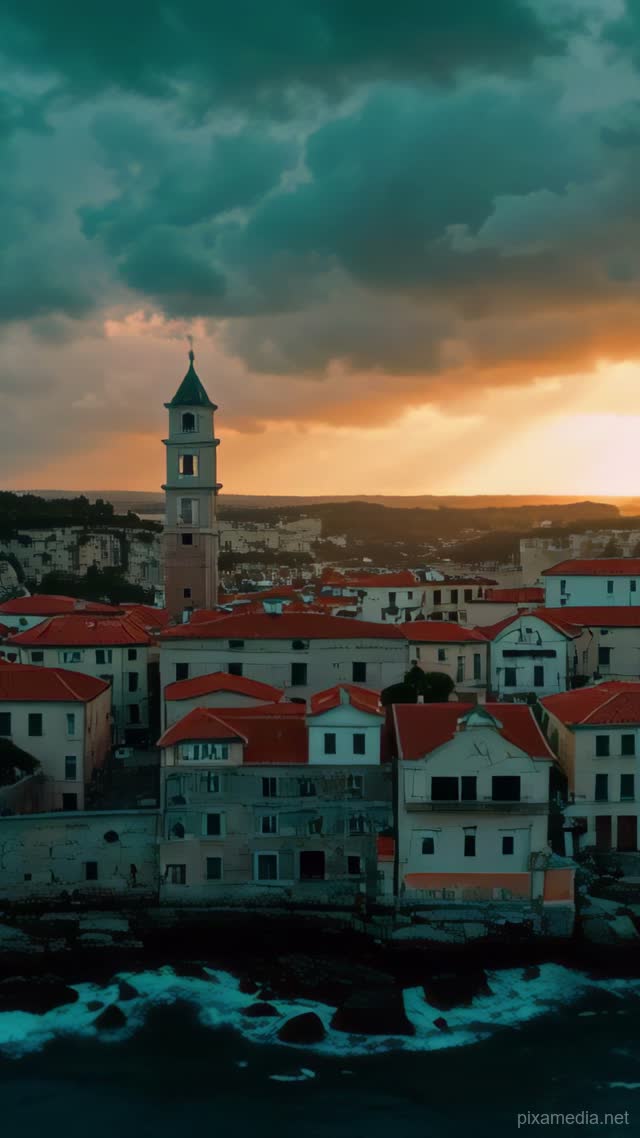 Adriatic Storm Over Rovinj - Balkans AI stock