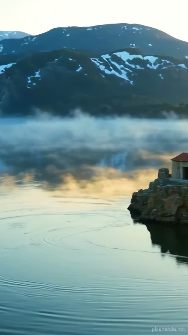 Dawn Over Ohrid's Sacred Shore - Balkans AI stock
