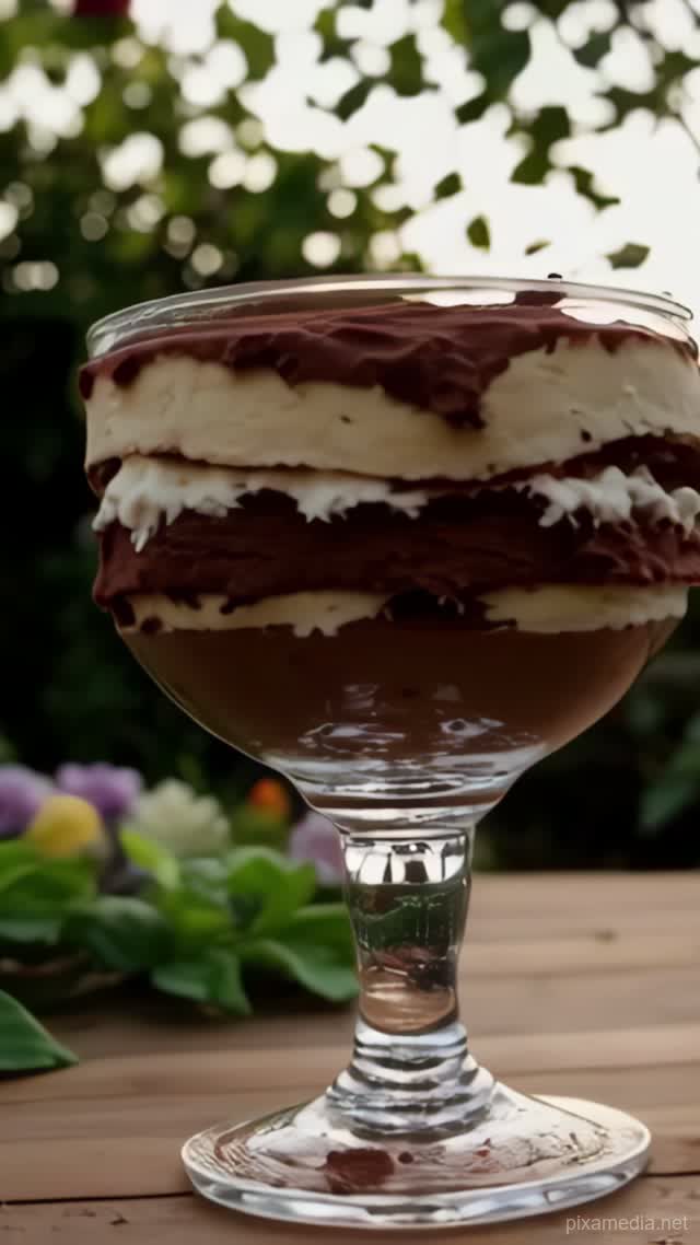 Tiramisu in Garden Light - Food AI stock