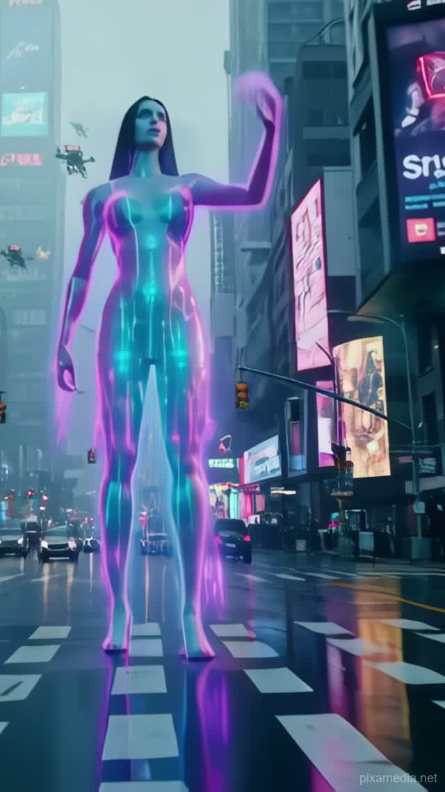 Neon Data Goddess - Future AI stock