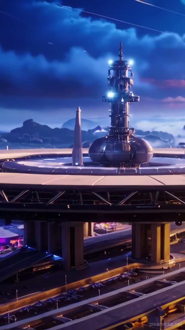 Orbital Dawn Over Neo City - Games AI stock