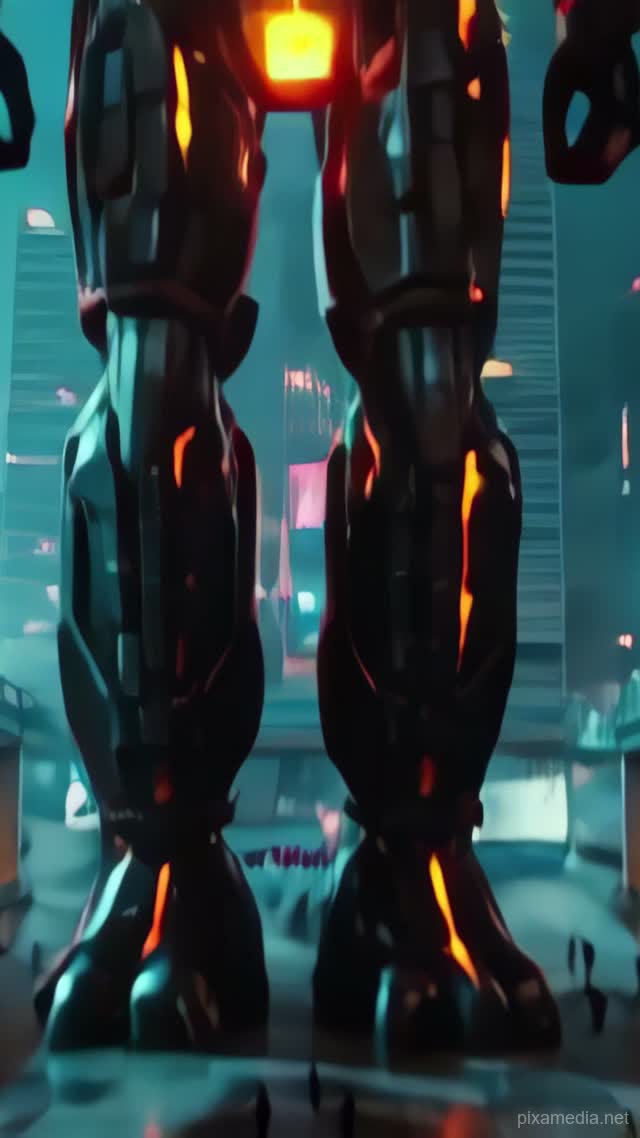 Titan Strides the Neon Rain - Games AI stock