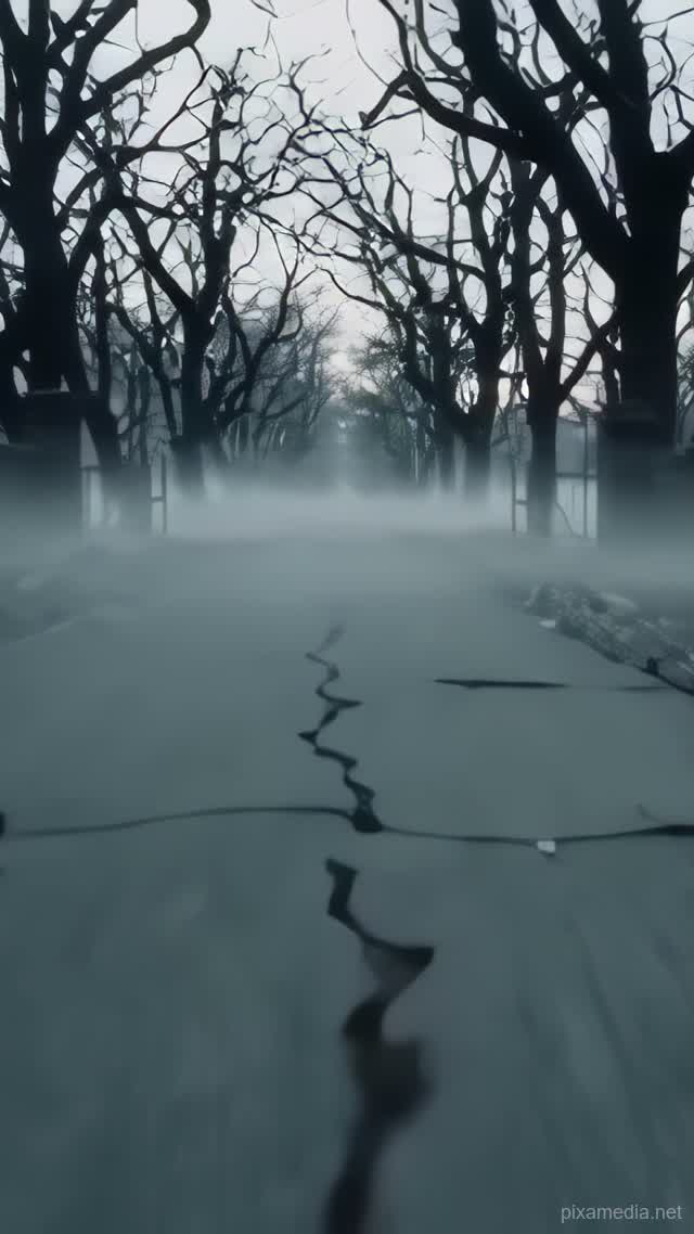 Dead Road Through Black Woods - Horror AI stock