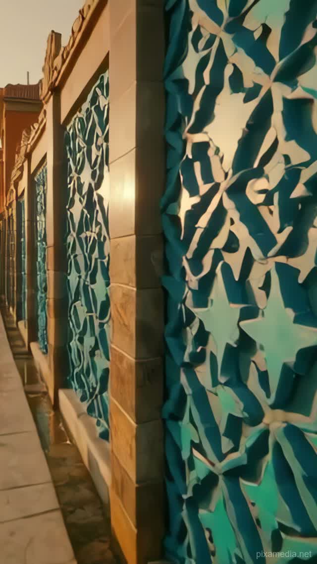 Starlight in Glazed Stone - Islamic AI stock