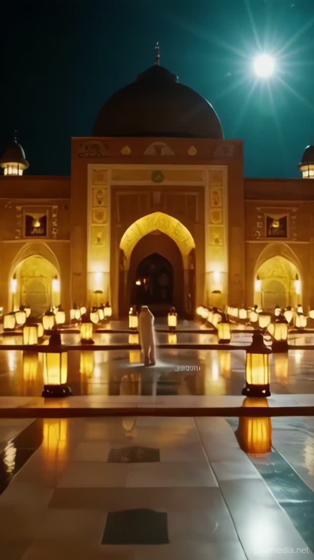 Ramadan Lanterns at Umayyad - Islamic AI stock