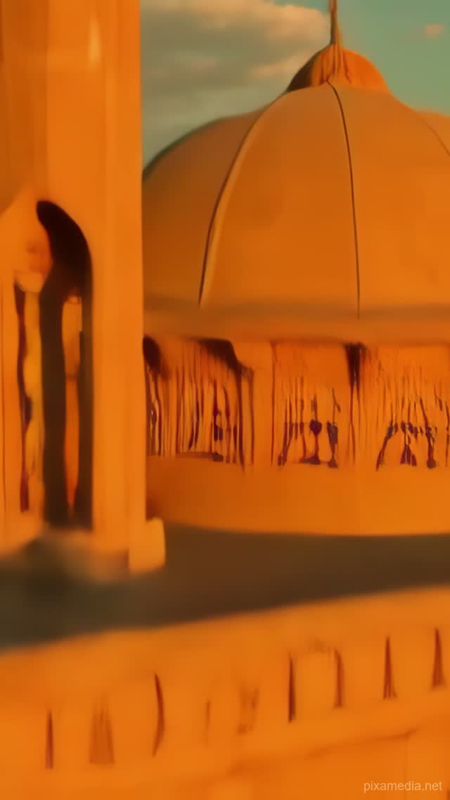 Sandstone Minaret in Amber Canyon - Islamic AI stock