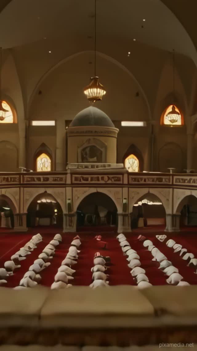 Golden Light on Prostrating Rows - Islamic AI stock