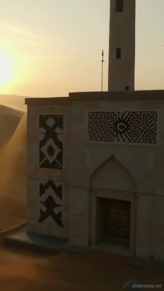 Dunes Engulf the Minaret - Islamic AI stock