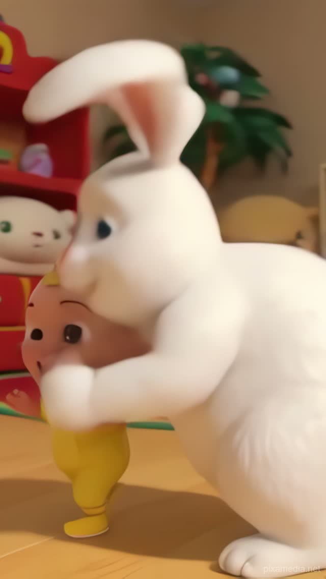 Bunny and Baby Joy - Kids AI stock