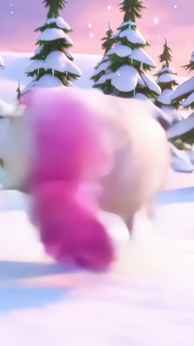 Snowy Dance with Sheep - Kids AI stock