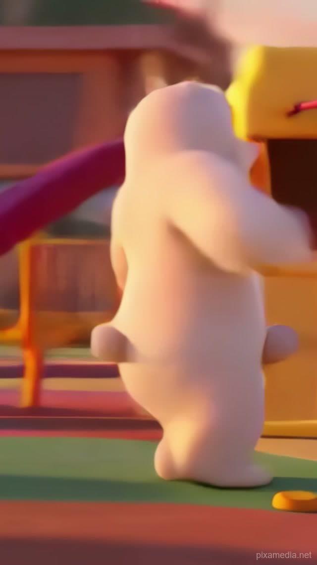 Dancing with Polar Bear - Kids AI stock