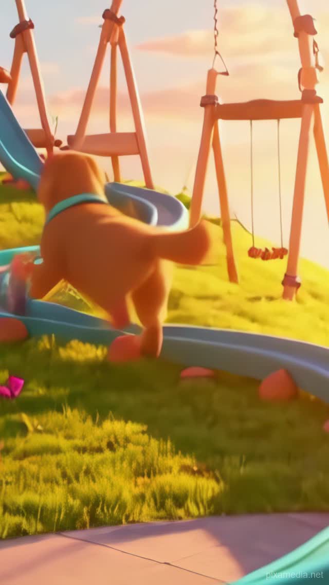 Golden Switchback Playtime - Kids AI stock