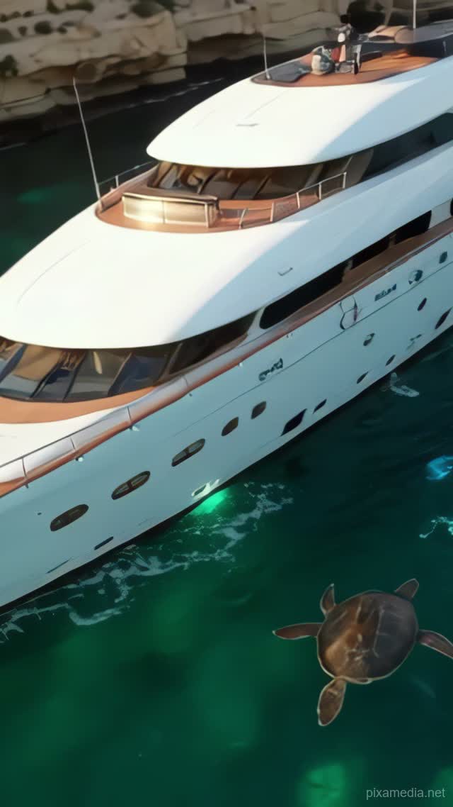 Turquoise Beneath the Hull - Luxury AI stock