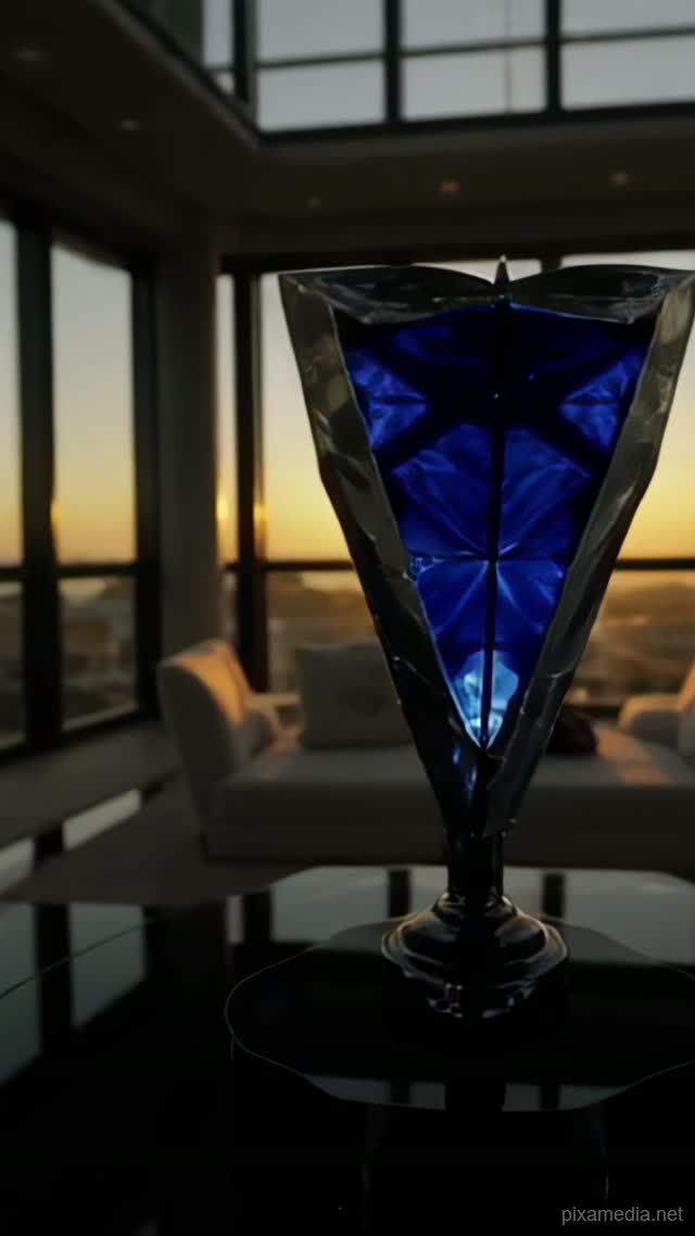 Sapphire Facets at Dusk - Luxury AI stock