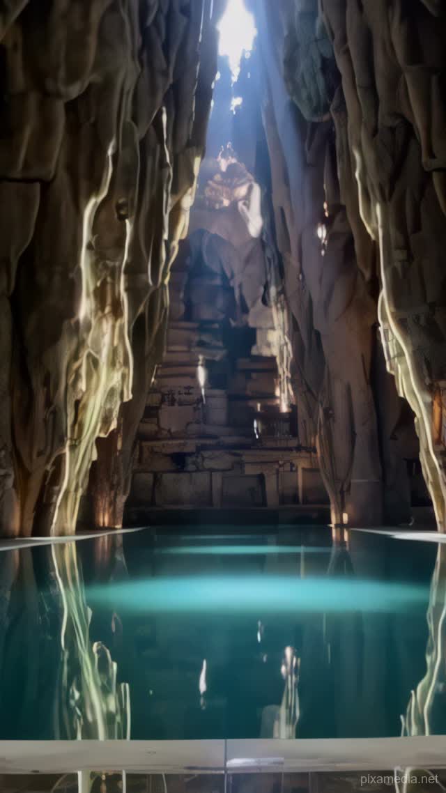 Stillness of the Sacred Pool - Meditation AI stock