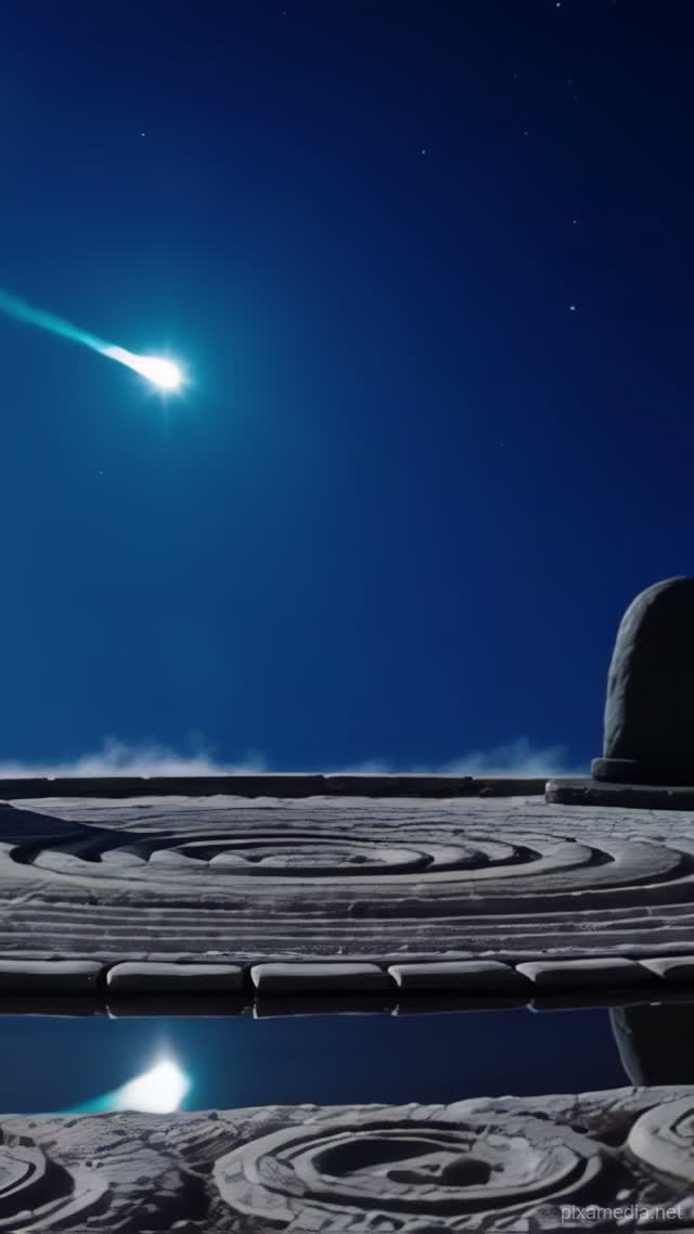Meteor's Silent Passage Over Gravel - Meditation AI stock