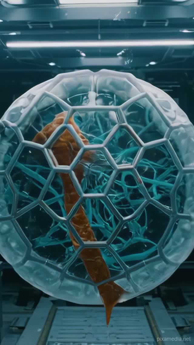 Bioluminescent Colony Beneath Iron Veins - Sci-Fi AI stock