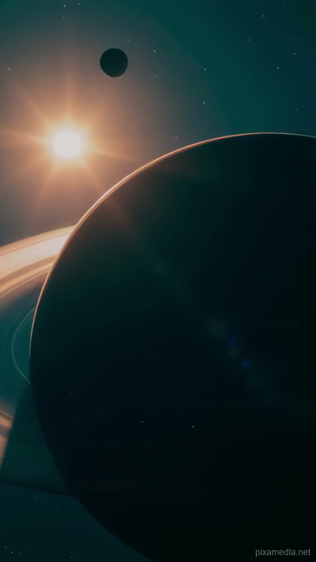 Venus Transit Over Saturn's Rings - Space AI stock