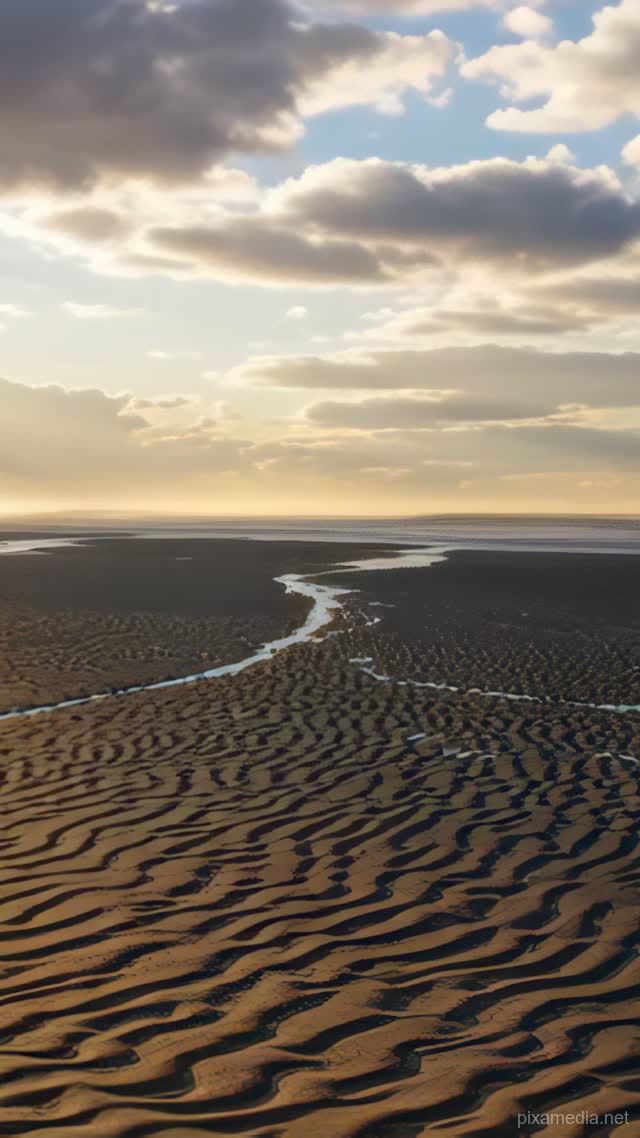 Tide Returning to the Flats - Timelapse AI stock