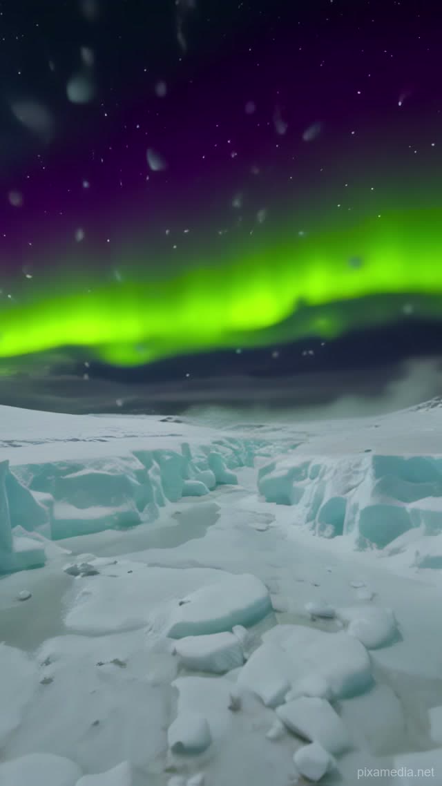 Aurora's Silent Symphony - Timelapse AI stock